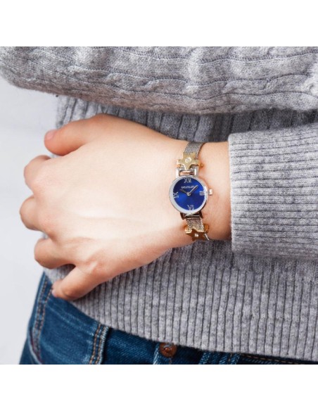 Morellato Tesori 20mm 2h blue dial br ss 2 bead donna