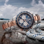 Sector 550 vintage 42mm chr blue dial br rg+ss maschile