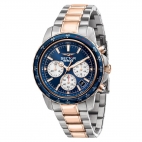 Sector 550 vintage 42mm chr blue dial br rg+ss maschile