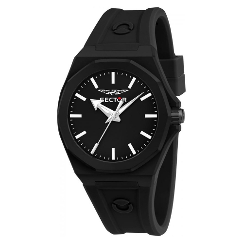 Sector 960 41mm 3h black dial black sili st maschile R3251538001