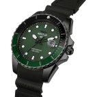 Sector 450 41mm 3h green dial black silicon str femminile