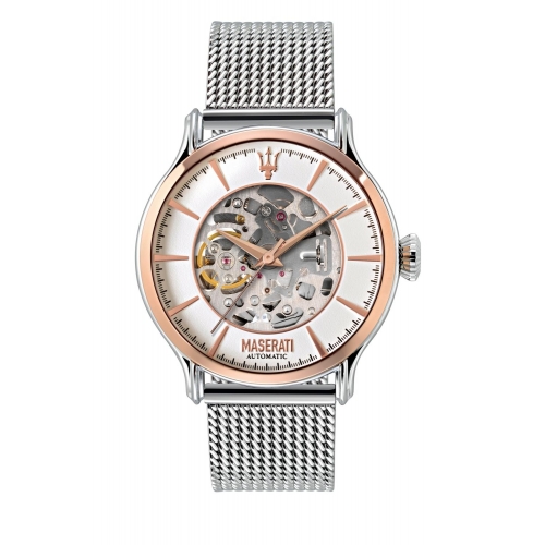 Maserati Epoca 42mm auto schelet brac ss+rg case maschile