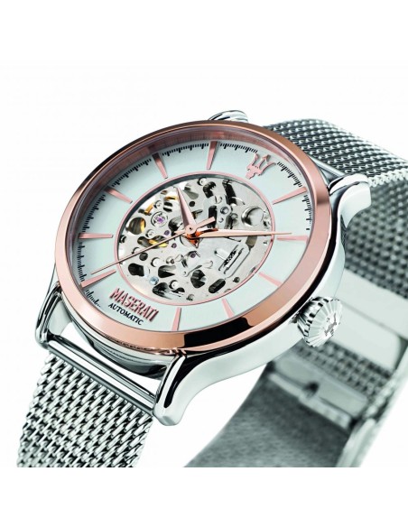 Maserati Epoca 42mm auto schelet brac ss+rg case maschile