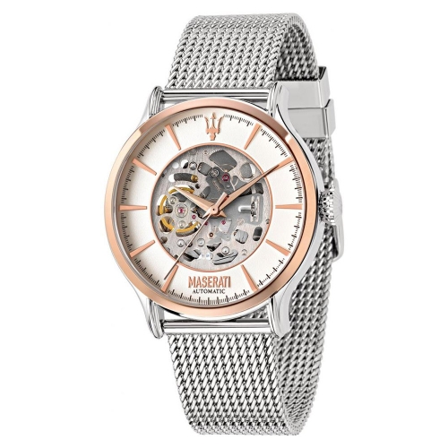 Maserati Epoca 42mm auto schelet brac ss+rg case maschile