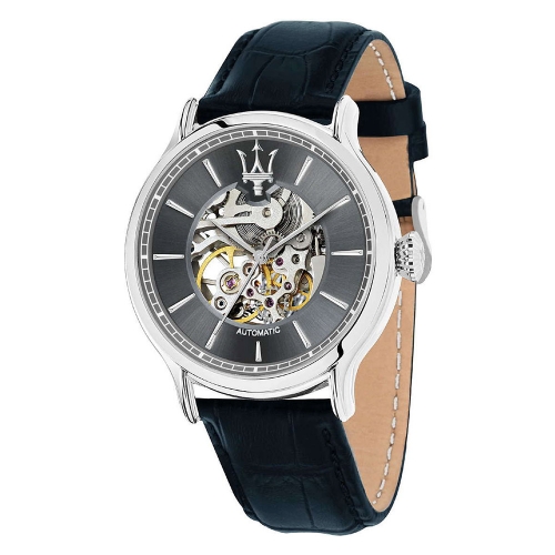 Maserati Epoca auto 45mm grey dial blue str maschile R8821118006