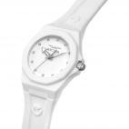 Sector 960 33mm 3h white dial white silicon st femminile