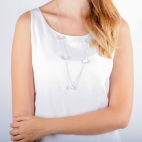 Morellato Gemma pendant 75+5cm cat eye white arg. donna SAKK17