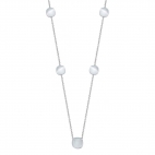 Morellato Gemma pendant 75+5cm cat eye white arg. donna SAKK17
