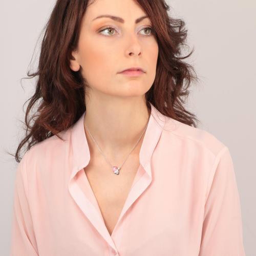 Morellato Doppio cuore pend.ss+cat eye ros arg.925 femminile