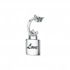 Orecchino singolo LA PETITE STORY Love acciaio - 18 mm