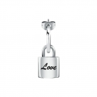 Orecchino singolo LA PETITE STORY Love acciaio - 18 mm