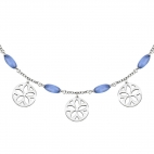 Morellato Fiore coll. elements &cat eye blu 40+5cm femminile