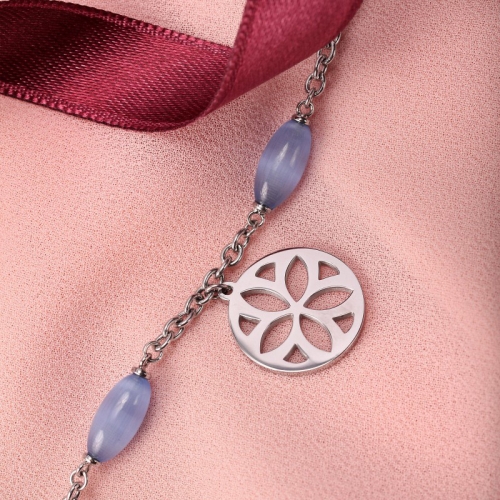 Morellato Fiore coll. elements &cat eye blu 40+5cm femminile