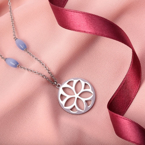 Morellato Fiore pend. element cat eye blue 40+5cm femminile