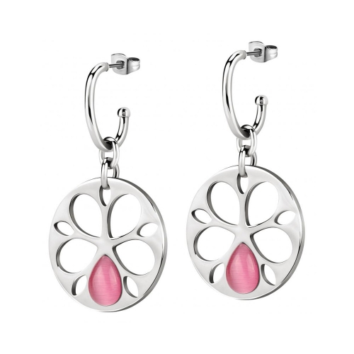 Morellato Fiore hoop orecc. charm cat eye rose femminile SATE08
