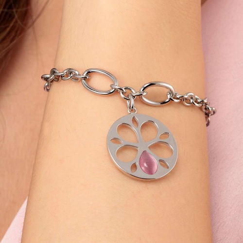 Morellato Fiore br. charm wcat eye dark rose16+3 femminile