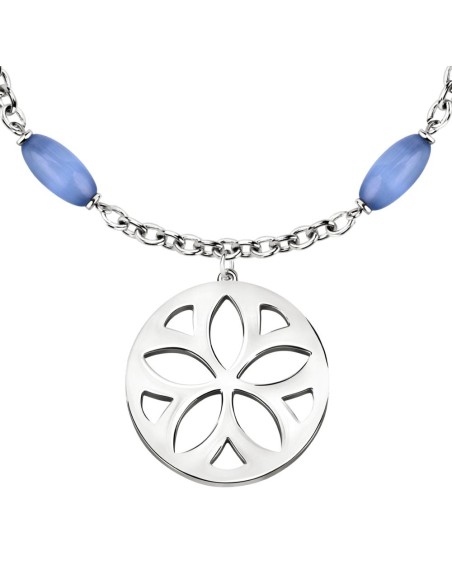 Morellato Fiore br. charm & 2 cat eye blue