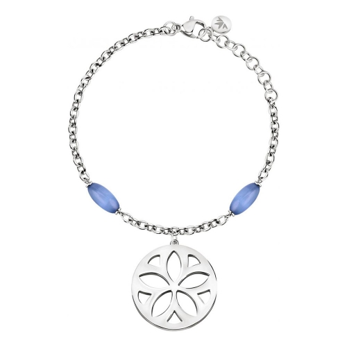 Morellato Fiore br. charm & 2 cat eye blue