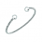 Morellato Enjoy bangle cuff ss boules white stones femminile