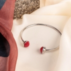 Morellato Enjoy bangle cuff ss red stones