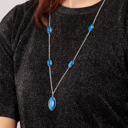 Morellato Profonda pend. long ss blue stone femminile SALZ19
