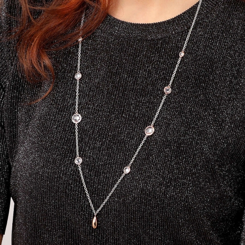 Morellato Gipsy pend. long ss&yg crystal 75+5cm femminile SAQG01