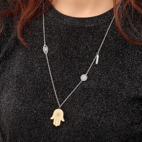 Morellato Gipsy pend. long ss&yg fatima hand femminile SAQG07