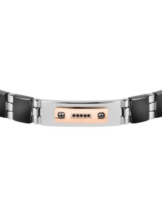 Morellato Br. ss + rose gold element 750+black 2