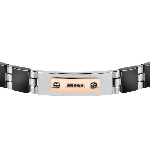 Morellato Br. ss + rose gold element 750+black