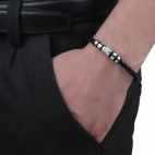 Sector Gioielli Impact br. with black leather uomo SLI41