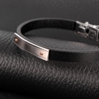 Sector Gioielli Bandy br. black leather tag wrg screw maschile