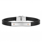 Sector Gioielli Bandy br. black leather tag wrg screw maschile