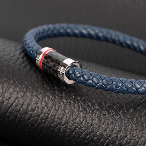 Sector Bandy br. blu braided leather closure ss maschile SZV48