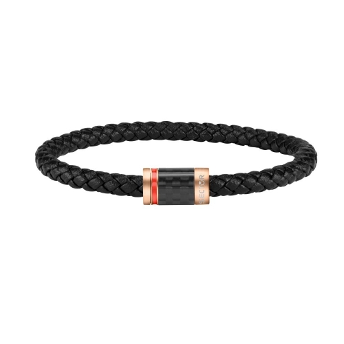 Sector Gioielli Bandy br. blk braided leather closure rg