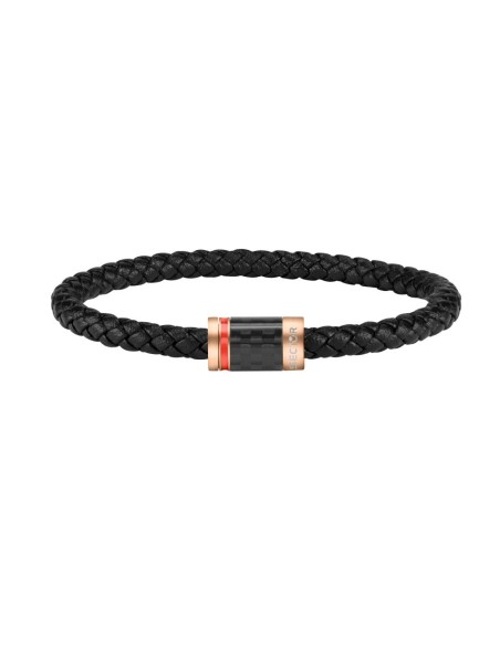 Sector Gioielli Bandy br. blk braided leather closure rg