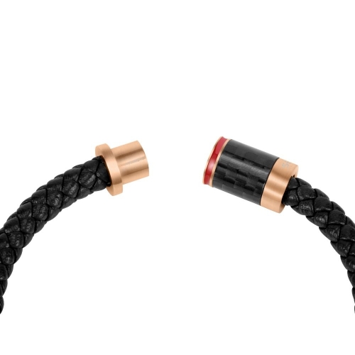 Sector Gioielli Bandy br. blk braided leather closure rg