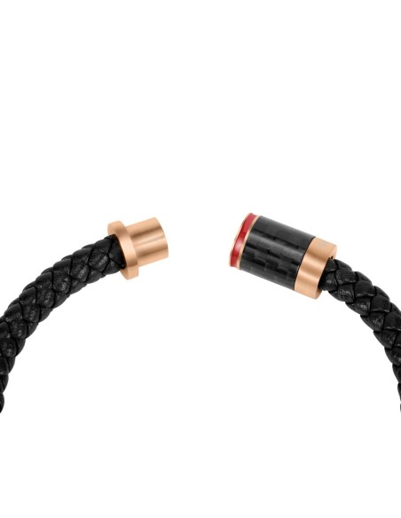 Sector Gioielli Bandy br. blk braided leather closure rg