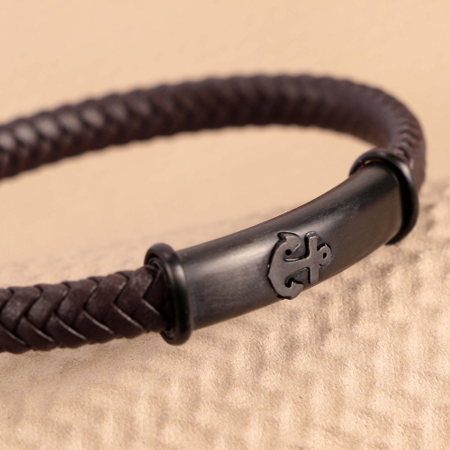 Sector Bandy br. brown leather ip blk+gun 210mm maschile SZV55