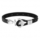 Sector Gioielli Bandy br. black leather ss buckle uomo SZV20