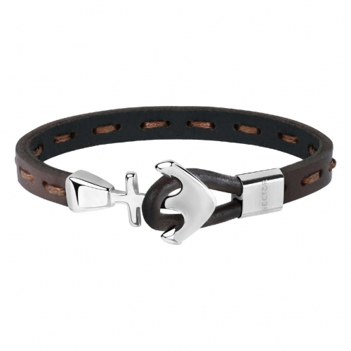Sector Gioielli Bandy br. brown leather ss buckle uomo SZV23