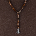 Sector Gioielli Natural pend.rosary tiger eye anchor ele uomo