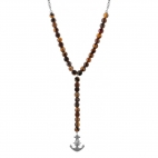 Sector Gioielli Natural pend.rosary tiger eye anchor ele uomo