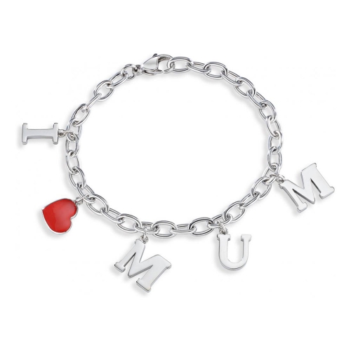 Sector Gioielli Love and love br. heart w/red enamel donna