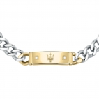 Bracciale MASERATI uomo acciaio dorato e diamante naturale
