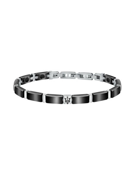 Bracciale MASERATI uomo Ceramic acciaio logo
