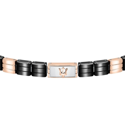 Bracciale MASERATI uomo Ceramic nero / oro rosa