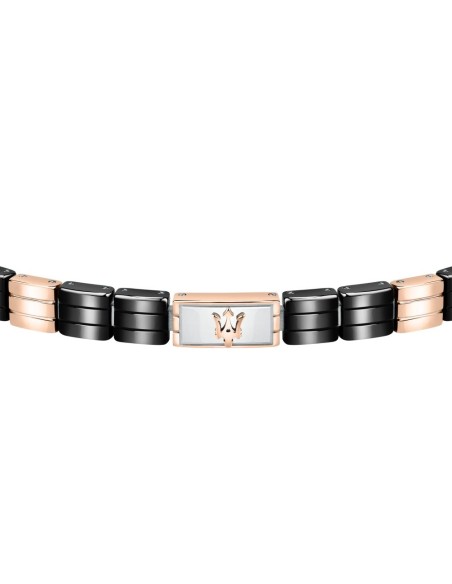 Bracciale MASERATI uomo Ceramic nero / oro rosa