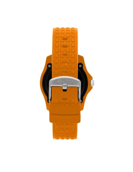 Sector 16.5 40mm 3h black dial orang silicon st