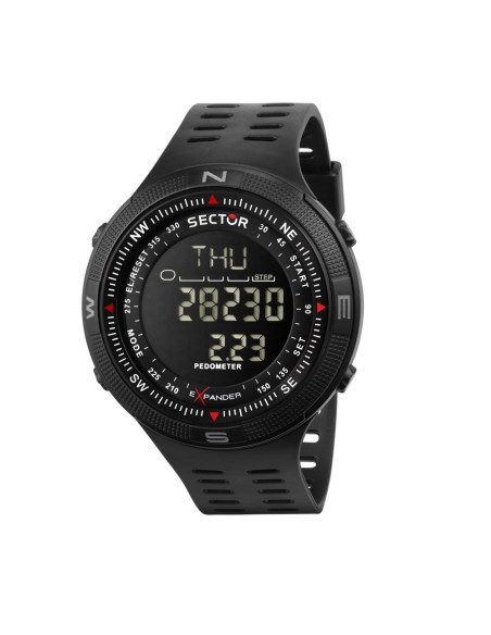 Sector Ex-29 44mm digital black pu strap