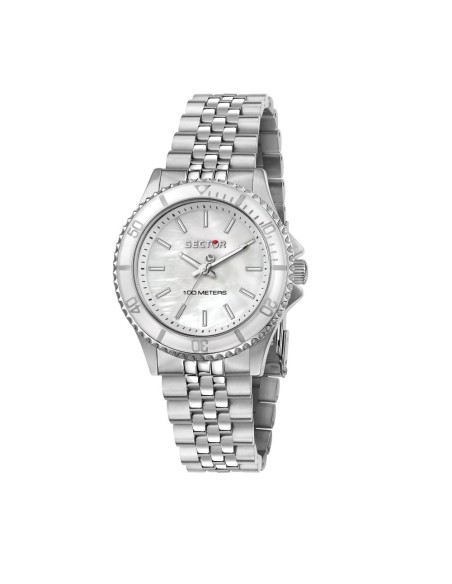 Orologio Sector 230 Donna Solo Tempo Acciaio / Bianco